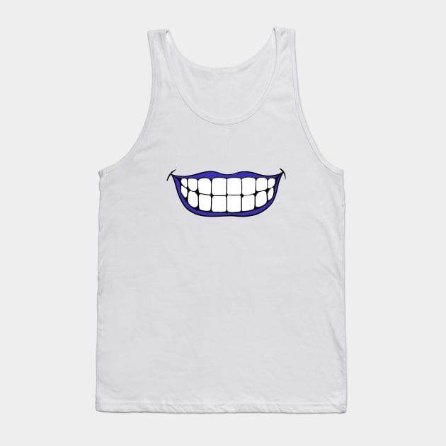 Big Smile -Blue Tank Top by Episodic Drawing